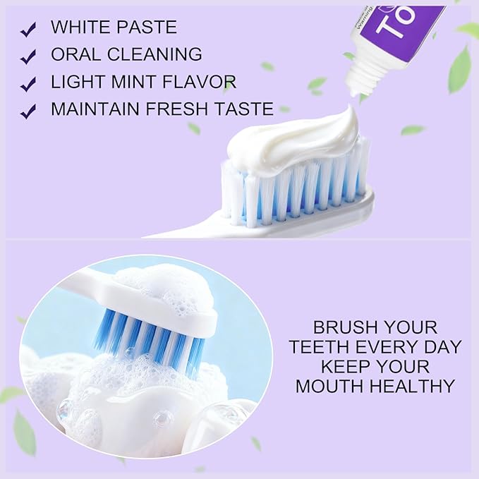 HAIFOTRVA 100 Tubes Small Bulk Travel Size Toothpaste,0.28 oz/8 g Mini Mint Flavor Disposable Toothpaste for Hotel,Guests,Homeless,Charity,Office,Camping