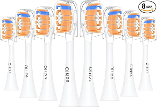 Replacement-Heads for Philips-Sonicare,Toothbrush-Heads for Sonicare Brushes Replacement A3 C2 C3 G2 G3 Click-On Handle,Medium Bristles Electric-Toothbrush-Heads,8 Pack