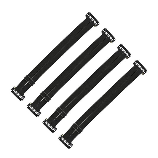 4 Pcs Facelift Bands with Clips Invisible Face Stretching Lifting Strap Adjustable Elastic Band Face Slimming Band (24cm Black Double Bands)