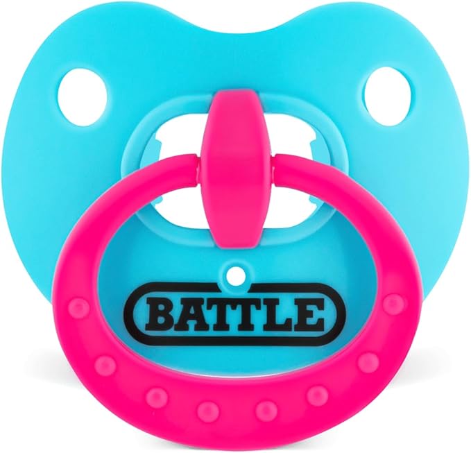 Battle Sports Binky Oxygen Football Mouthguard - Detachable Strap, Maximum Breathability, Works with Braces & No Boiling Required