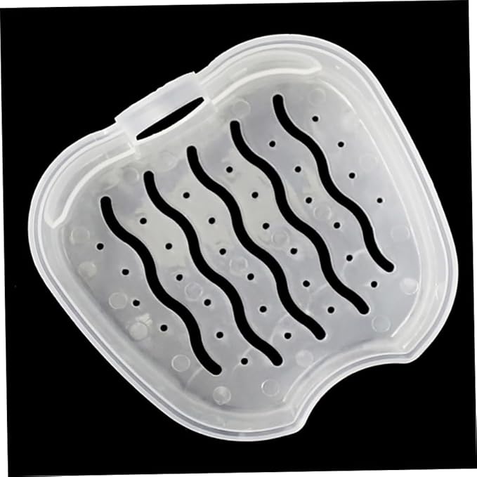 1PC Strong Denture Box With Simple Retrieval Tab Denture Bath Case False Teeth Storage Premium Mouth Guard Box Perfect To Safe Guard Dentures And Valuables(White)