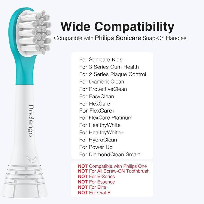 Kids Replacement Toothbrush Heads for Philips Sonicare Kids Replacement Heads HX6340,Compact Brush Head for 3-7 Child,for Phillips Sonic Care Electric Kid Small Brush HX6032/94,HX6350,HX6320,6 Pcs