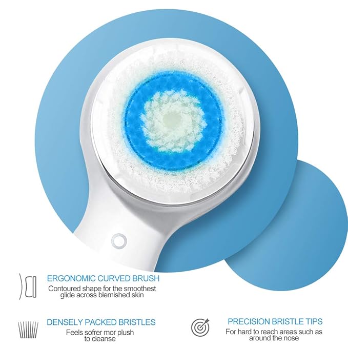 Facial Cleansing Brush Head Replacements Compatible with Clarisonic Mia 1, Mia 2, Mia Fit, Alpha Fit, Smart Profile Uplift, Deep Pore Face Brush Head Replacement Cleaning Tool(Mutil Color)