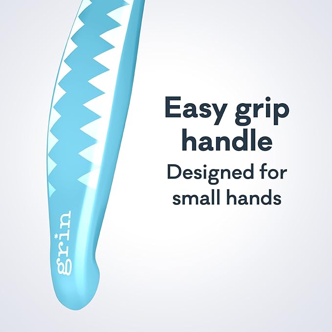 Grin Kids 100% Recycled Toothbrush, Extra Soft, 4 Count, Pink, Gentle Care for Baby and Toddler Teeth