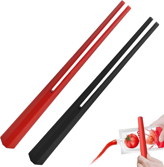 Food Sauce Bag Squeezer - Sauce Bag Extruder and Condiment Extractor Tool for Kitchens, Portable ABS Sauce Pouch and Food Squeezer, Set of 2