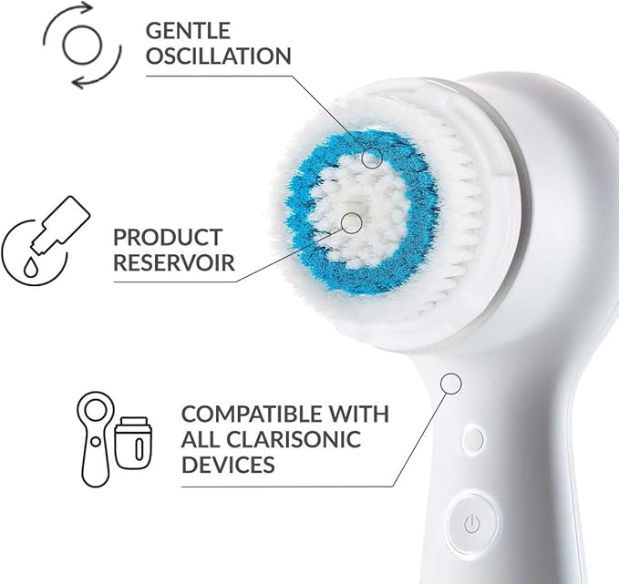 Clarisonic Brush Head Replacements | Compatible with Mia 1, Mia 2, Mia Fit, Alpha Fit| Verified by Transparency, Deep Pore, (4 Count (Pack of 1))
