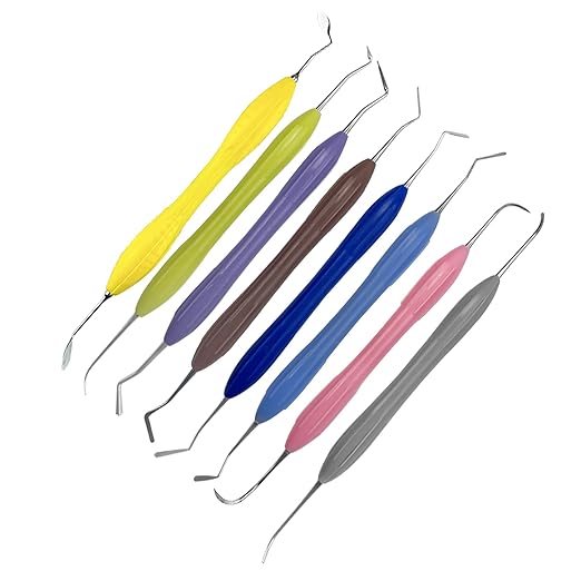 Dental Composite Resin Filling Spatula, YOUYA DENTAL 1PC Resin Filled Restorative Instrument Filler Silicone Handle Spatula Aesthetic Restoration Resin Filler Dentist Tools Dentistry Tools Non-Slip