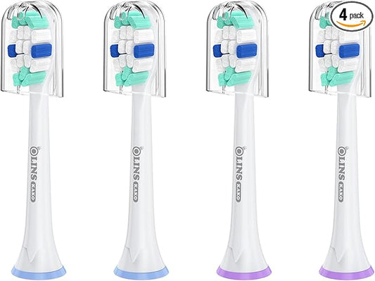 Replacement Brush Heads for Philips Sonicare Toothbrush Handles Toothbrush Heads for Sonicare (Pack of 4)