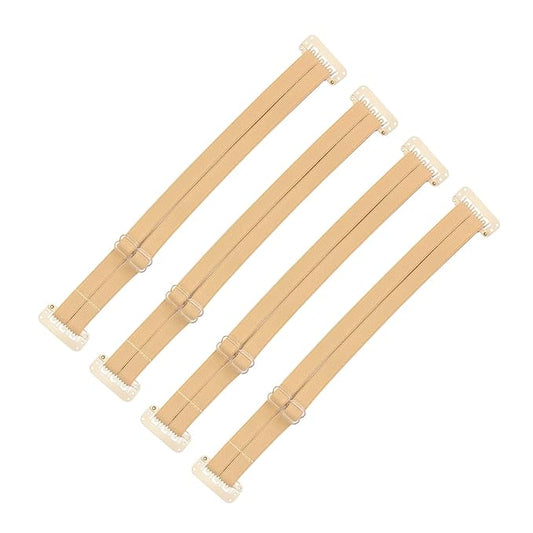 4 Pcs Facelift Bands with Clips Invisible Face Stretching Lifting Strap Adjustable Elastic Band Face Slimming Band (24cm Blonde Double Bands)