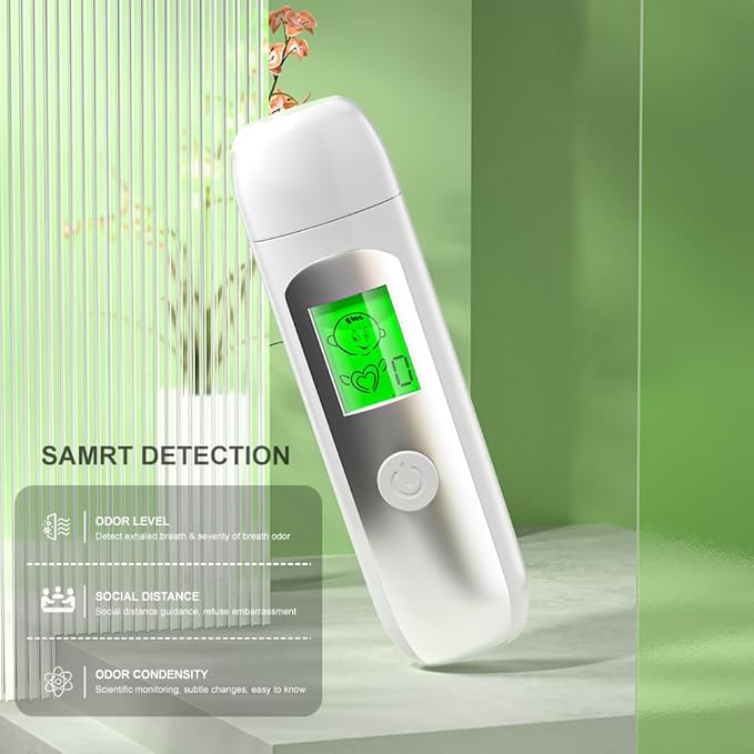 Bad Breath Breathalyzer, Halitosis Monitor, Upgraded Bad Breath Tester Intelligent Analysis for Health