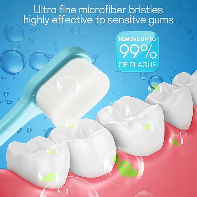 OB rush Extra Soft Toothbrush, Ultra Soft Toothbrush for Sensitive Gums, 20k Nano Floss Bristles Soft Toothbrushes for Pregnant Women, Elderly and Gum Sensitivity, Pack of 2