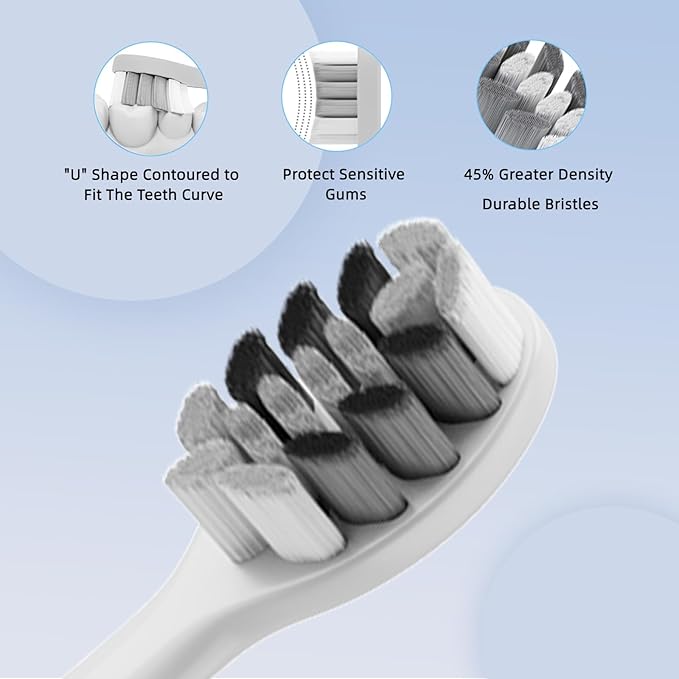 Electric Toothbrush Set, Equipped with 10 Brush Heads and Travel case, IPX8 Waterproof, 2-Minute Timer, 42000 high-Frequency Vibrations, 5 Modes, The First Choice for Gift Giving
