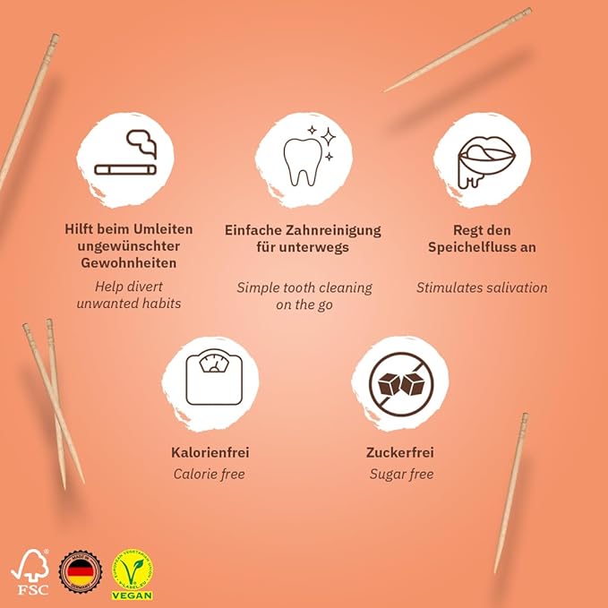 Wonder Toothpick Refill Pack - in 8 Refreshing Varieties - Flavored toothpicks - Tasty toothpicks - Fresh Breath with Flavored toothpicks - Sugar Free