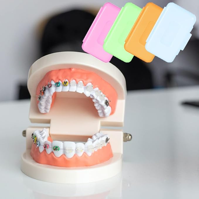 OBTANIM 24 Pack Pink Braces Wax Dental Care Orthodontic Wax for Braces Wearer