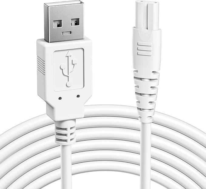 COSLUS Original Water Flosser Charger: Replacement Charger Compatible with Aquasonic, Nicwell, Oralfree, Nicefeel, Hangsun, Tovendor Figure-8 Charging Water Flosser, Durable Dental Pick Charger Cord