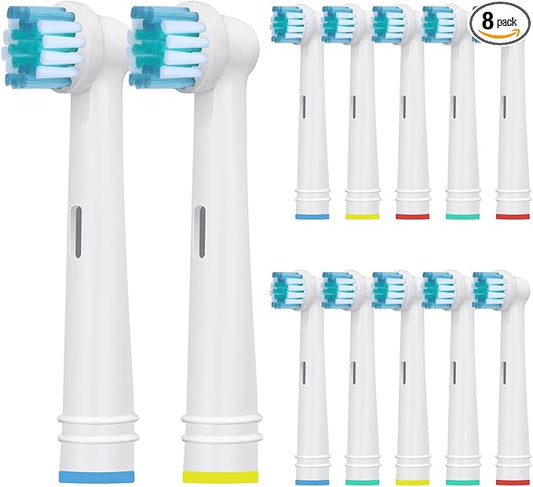 Toothbrush Replacement Heads Refills for Oral B - Precision Clean Brush Head for Gentle & Effective Cleaning and Optimal Dental Care, by DeBizz (12)