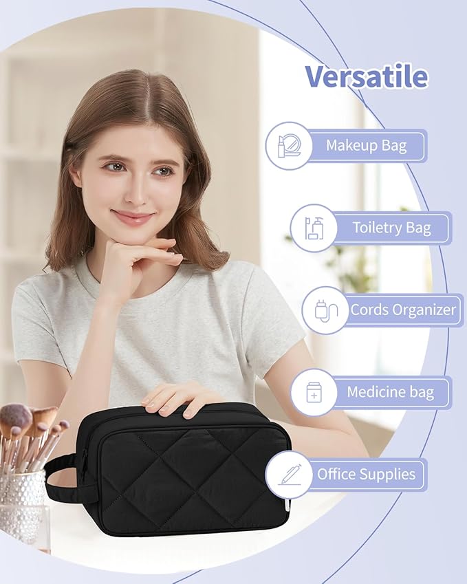 Narwey Travel Toiletry Bag for Women Traveling Dopp Kit Men Travel Bag for Toiletries Cosmetic Bag Makeup Bag Medicine Bag for Traveling