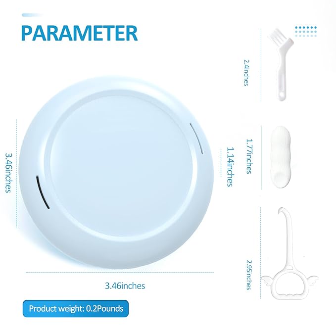 Retainer Case with Mirror,Slim Aligner Case with Vent Holes,Cute Dental Brace Box with Retainer Removal Tool and Brush (Blue Blue)