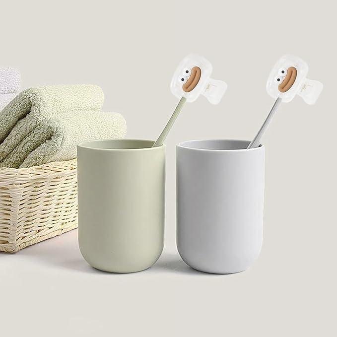 5 Pack Toothbrush Covers,Plastic Toothbrush Protector Cap for Household Travel, Bathroom, Camping (A)
