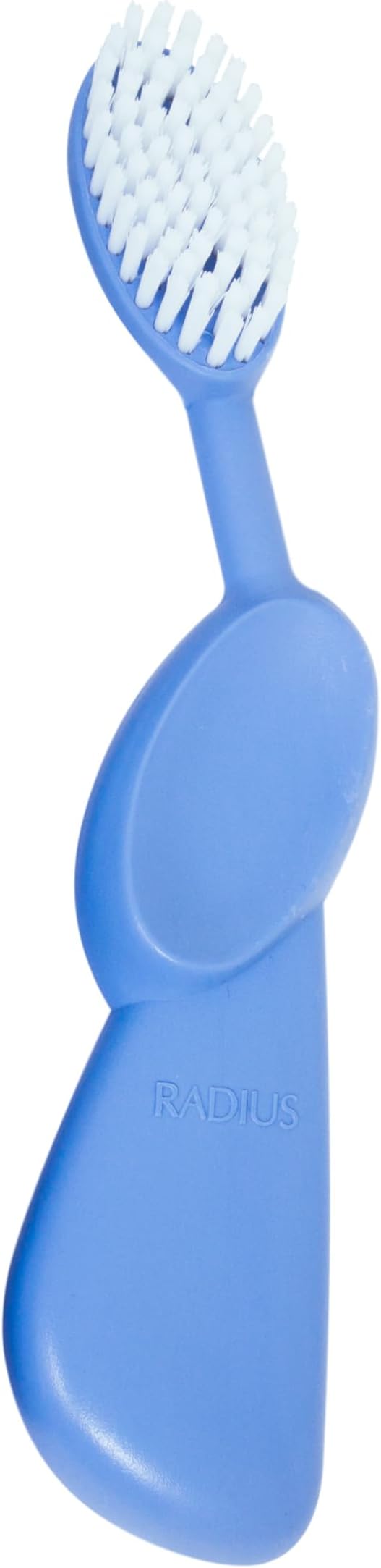 RADIUS Toothbrush Original Big Brush, BPA Free ADA Accepted - Left Hand - Periwinkle Brush with Periwinkle Case