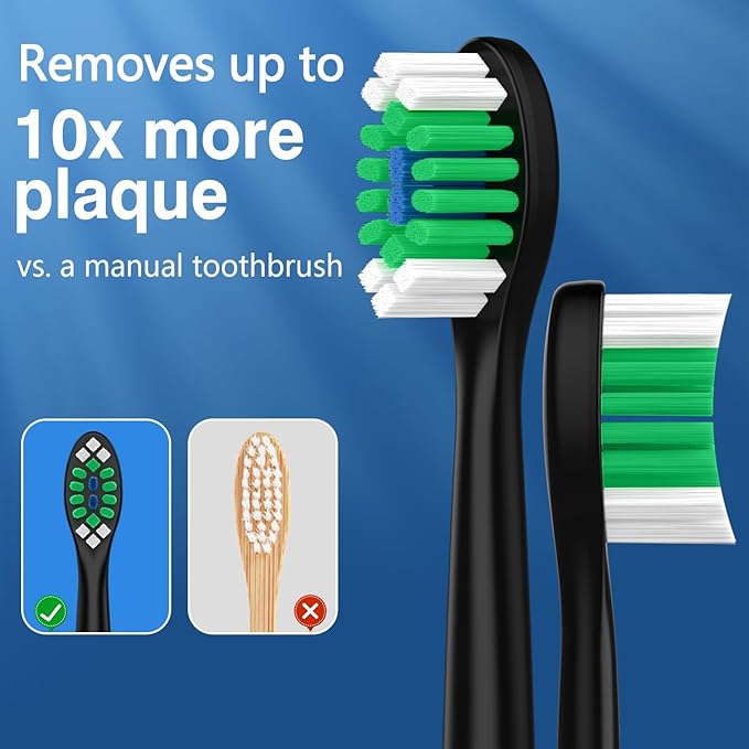 Lanveda Replacement Toothbrush Heads Compatible with Philips Sonicare Replacement Heads, Replacement Brush Head Compatible with Phillips Sonicare 4100 5100 5300 6100 Electric Toothbrush, 16 Pack