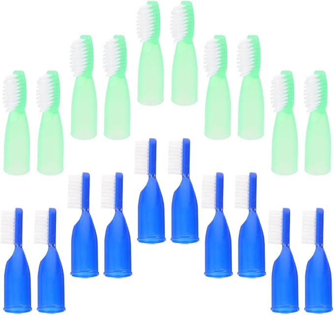 20pcs Mini Finger Toothbrushes Soft Short Handle Detention Use Teeth Cleaning Tools Anti-Self- Dental Brushes for Oral Care