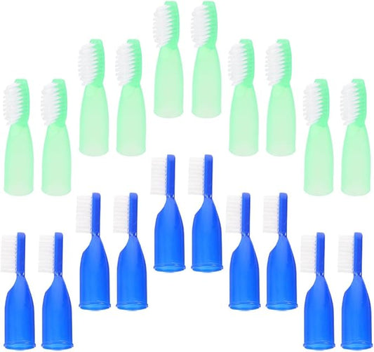 20pcs Mini Finger Toothbrushes Soft Short Handle Detention Use Teeth Cleaning Tools Anti-Self- Dental Brushes for Oral Care