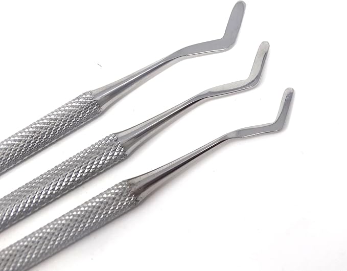 Set of 3 pcs Dental Heidmann Spatula Composite Plastic Filling Restorative Scalers Kit Instruments with Ergonomic Non Slip Handle