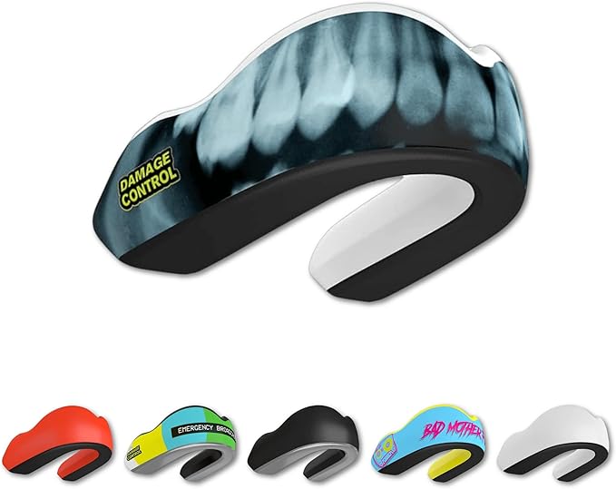 DAMAGE CONTROL Extreme Impact Mouth Guard – Sports Mouthguard for Boxing, MMA, BJJ, Hockey, Rugby, Lacrosse, & More – Mouthpiece for Teeth & Jaw Protection, for Youth & Adults (Adult, X-Ray)