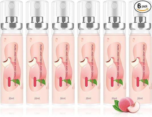 6PCS Oral Breath Spray, Fruit Flavor Mouth Spray Breath Freshener Oral Care, Portable Long Lasting Refreshing Mouth Spray