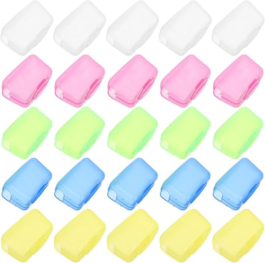SOIMISS 50pcs Toothbrush Cover: Portable Holder Container - Toothbrush Case - Universal Cap For Protection