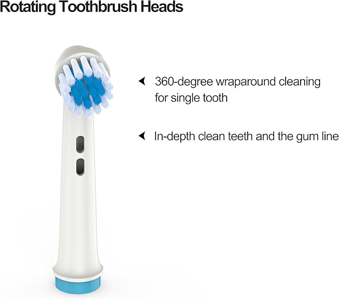 Both Rotating and Oscillating Replacement Toothbrush Heads for Oral B Electric Toothbrush Precision Clean Brush Heads Refill Compatible with Oral B Braun Pro Smart Genius Toothbrushes