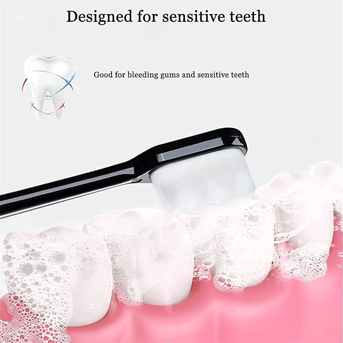 8-Pack BREVI Nano Toothbrush, Nordic-Inspired, Ultra-Fine Soft Bristles, Wave Bristle, Sensitive Teeth & Gums