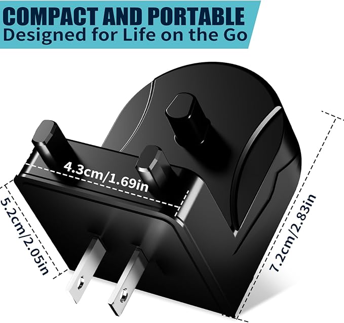 Wireless Electric Toothbrush Wall Charger Compatible with Oral-B and Braun Models (Excluding iO 7/8/9/10 and Pulsonic Series)