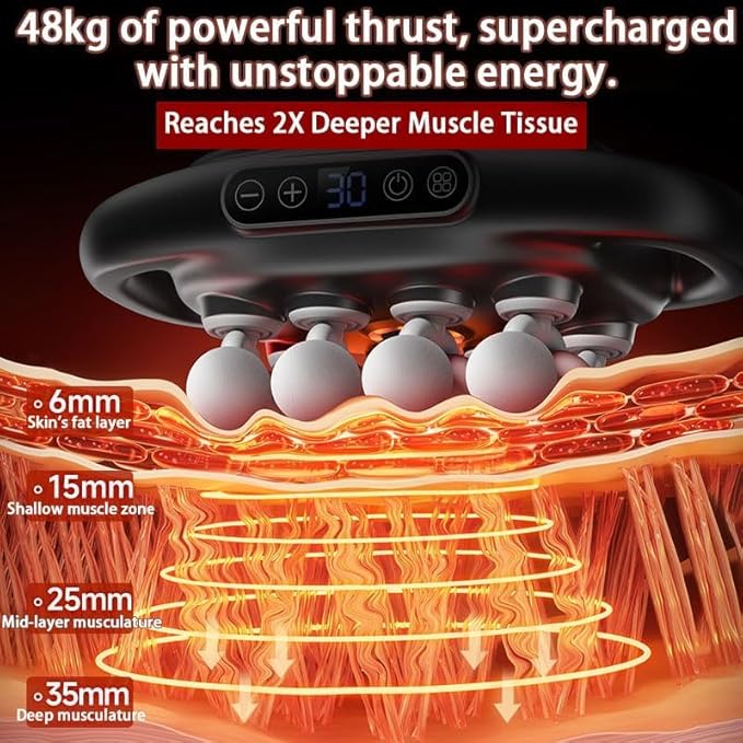 16-Drive 8-Head Massage Gun Set, New Upgrade Massage Gun with 8 Heads, 3 Modes & 30 Levels for Relaxation and Muscle Relief