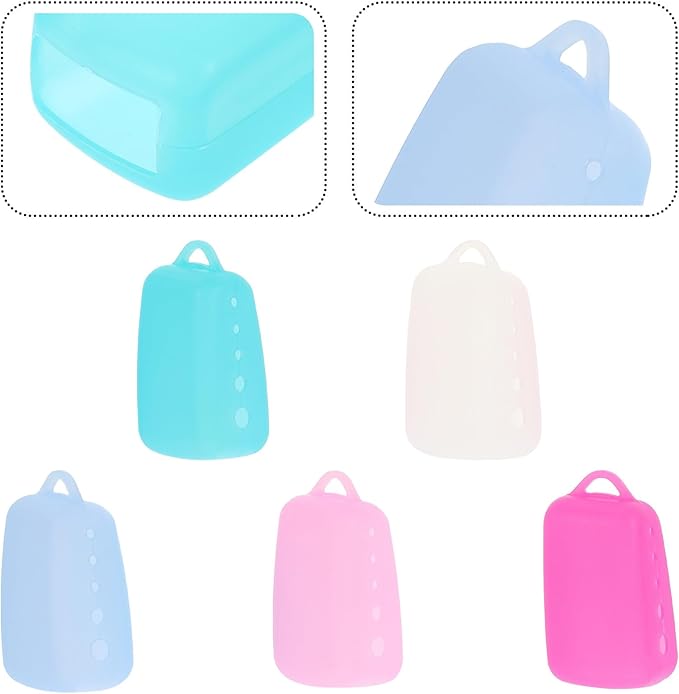 Universal Toothbrush Covers Caps 10Pcs Set Silicone Travel Toothbrush Dust Caps Portable Protective Case for Oral Care on Business and Travel