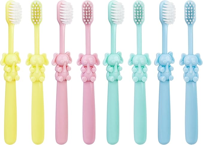60 pcs Bulk Dispodable Kids Toothbrushes Bulk Individually Wrapped,Kids Toothbrush for Age 2+ Toddler Children Toothbrush Set Soft Bristles Boys Girls Toothbrush
