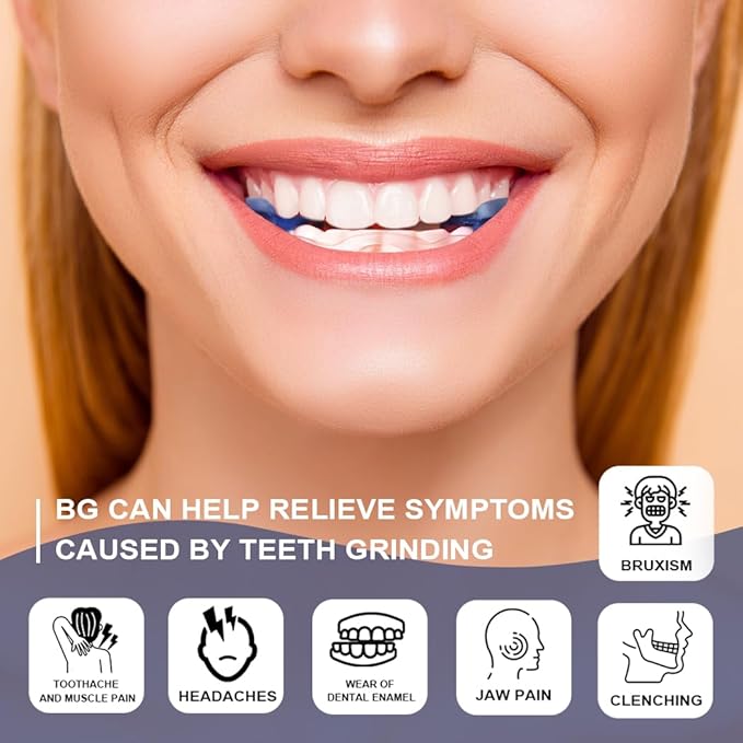 KOHEEL BG Adjustable Night Guard for Teeth Grinding, No-Boil Dental Guard for Bruxism Relief, 2 Count (Thin)