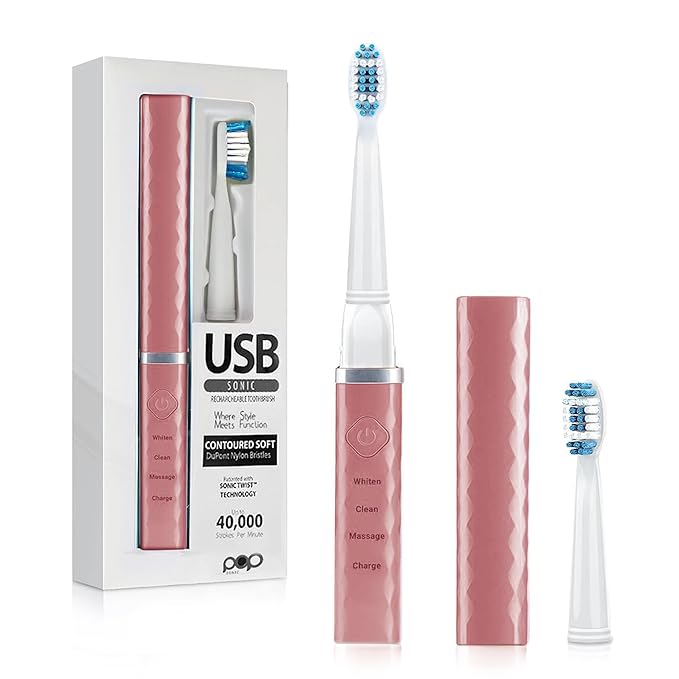 Pop Sonic USB Sonic Toothbrush Charge Anywhere (Rose Gold)