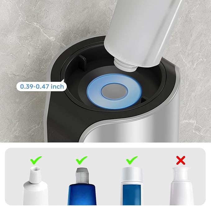 Automatic Toothpaste Dispenser Wall Mounted - Hands-Free Toothpaste Squeezer with 3 Speed Settings, 2 Toothbrush Holders & Strong Adhesive - Smart Bathroom Organizer for Kids and Adults
