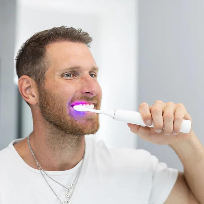 BIOLIGHT Illume Sonic Electric Toothbrush with Red & Blue Light Therapy – Professional Whitening, Gum Care & Advanced Oral Hygiene - Black