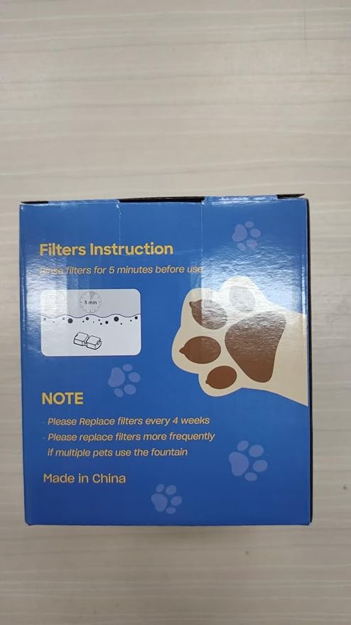 Cat Water Fountain Filter: 24 Cat Fountain Filter Replacement - 12 Carbon Filters & 12 Foam Filters - Suitable for IHOUONE Stainless Steel pet Fountains