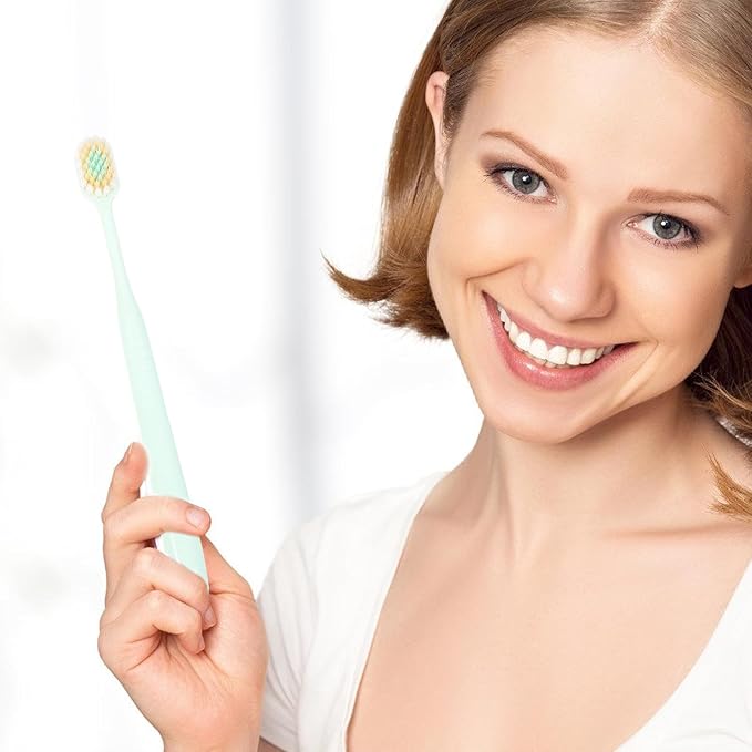 Soft Bristle Toothbrushes 3pcs, Extra Soft Bristles Wide Head, Adult Manual Toothbrushes for Gum Care and Home Use
