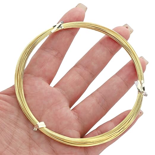 14K Gold Plated Wire 0.5mm 10 Meters Bead Cord for Bracelet Necklace Charm Beading Jewelry Making Findings