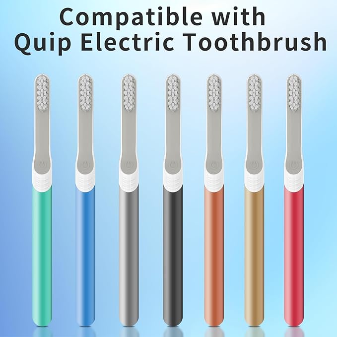Toothbrush Replacement Heads for Quip Electric ToothbrushAdult, 10 Pack Replacement Heads, Soft Bristles, White