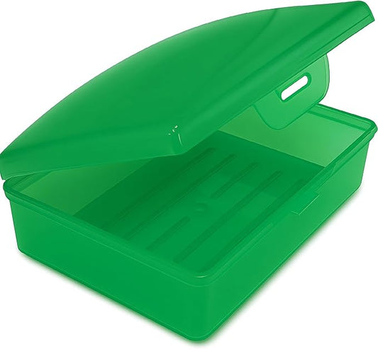 Soap Box Green, 1 Ct - Made in The USA - Soapbox with Hinged Lid and Secure Latch