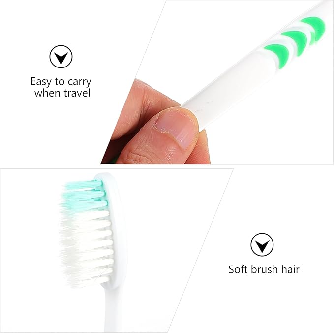 30pcs Disposable Soft Bristled Toothbrushes Portable Travel Tooth Cleaning Accessories Bulk Pack for Business Trips and Hotel Use