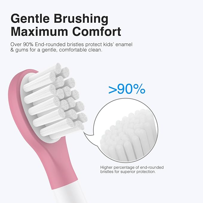 Kids Toothbrush Heads for Philips Sonicare Kids Replacement Heads, for Phillips Sonic Care Kid Small Brush HX6032/94, HX6340,HX6350,HX6320,Soft Compact Brush Head for 3-7 Child,6 Pcs Pink