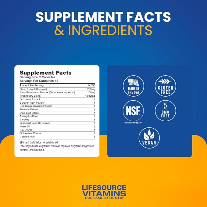 LifeSourceVitamins Tooth & Gum - Anti-B - Support - 90 Caps - Proprietary Formula - LVs, 1 Count (Pack of 1)