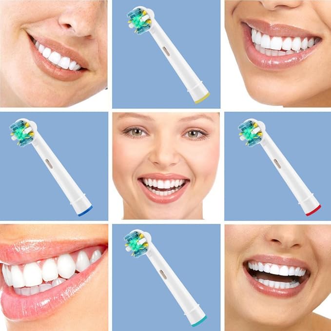 Toothbrush Replacement Heads Refill for Oral Electric Toothbrush Pro 1000 Pro 3000 Pro 5000 Pro 7000 Vitality Floss Action,8 Count with Covers